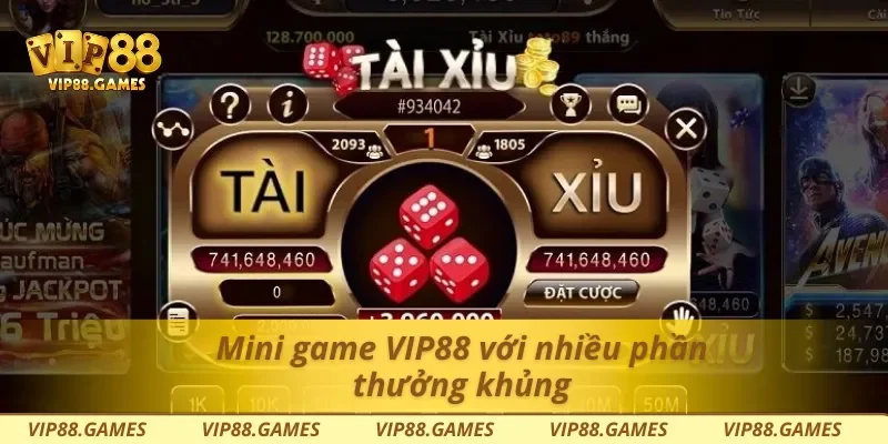 Mini game Vip88 với nhiều phần thưởng khủng